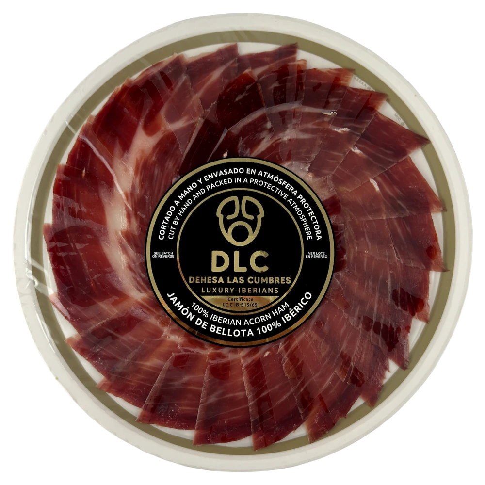 Plato de jam&oacute;n de bellota 100% ib&eacute;rico cortado a cuchillo